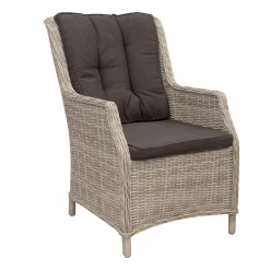 Stoel Manuli white grey met kussen