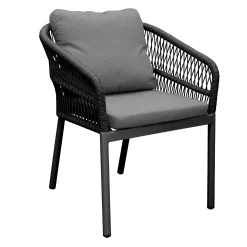 Stoel Stapel Barzio antraciet met kussen