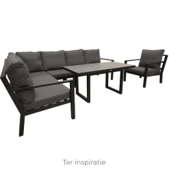 Tafel Brozzi hoog 140x75cm zwart