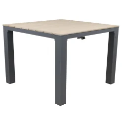 Tafel Cardona 100x100 cm Antraciet Bois le Duc