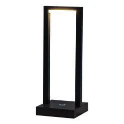 Tafellamp Fiorana LED oplaadbaar zwart