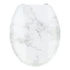Toiletbril print marmer wit