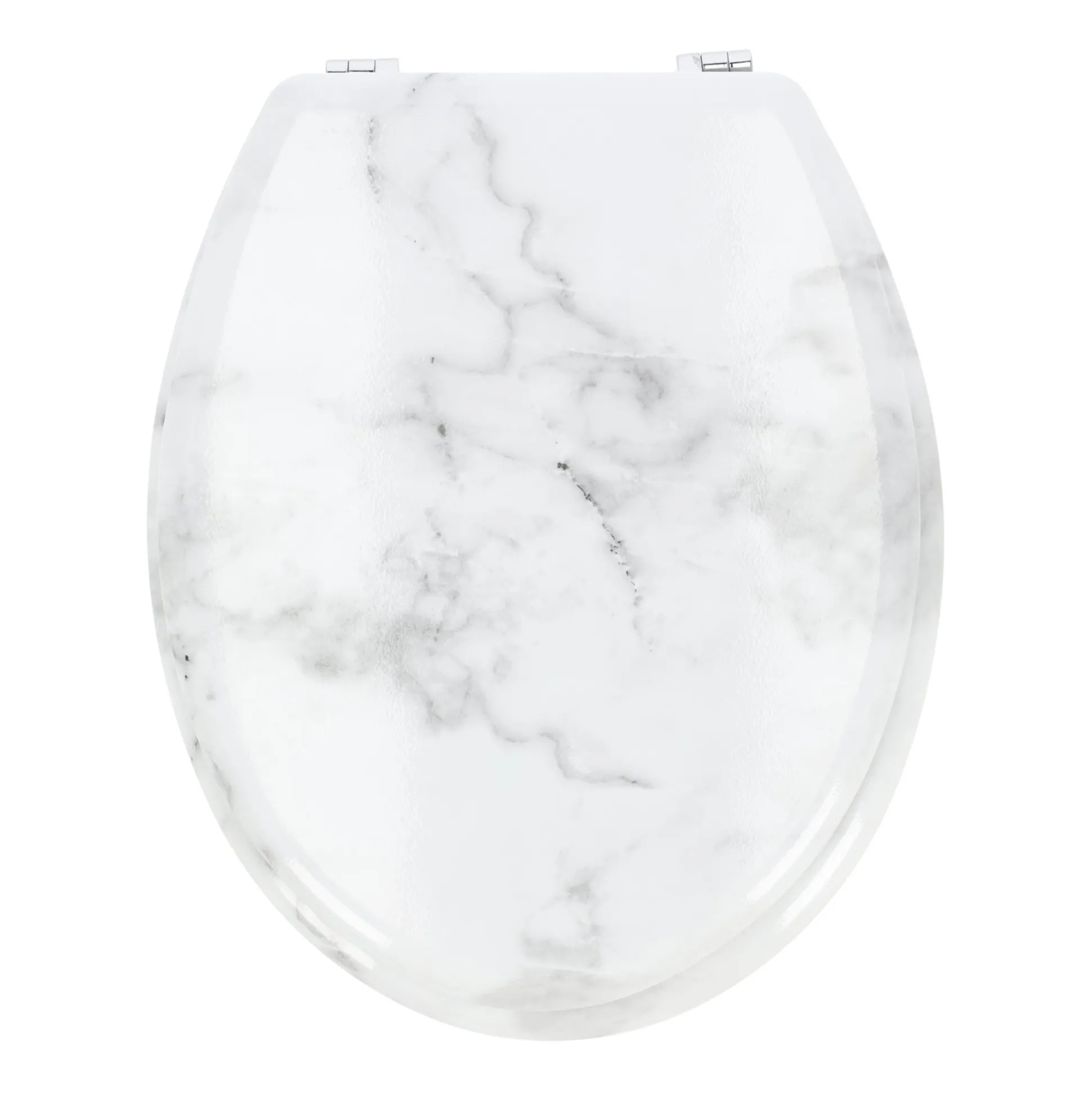 Toiletbril print marmer wit