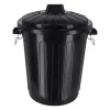 Ton met deksel zwart 70L Curver