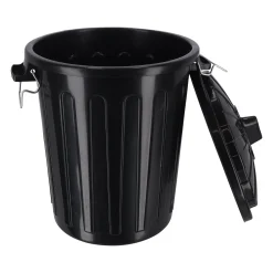 Ton met deksel zwart 23l Curver