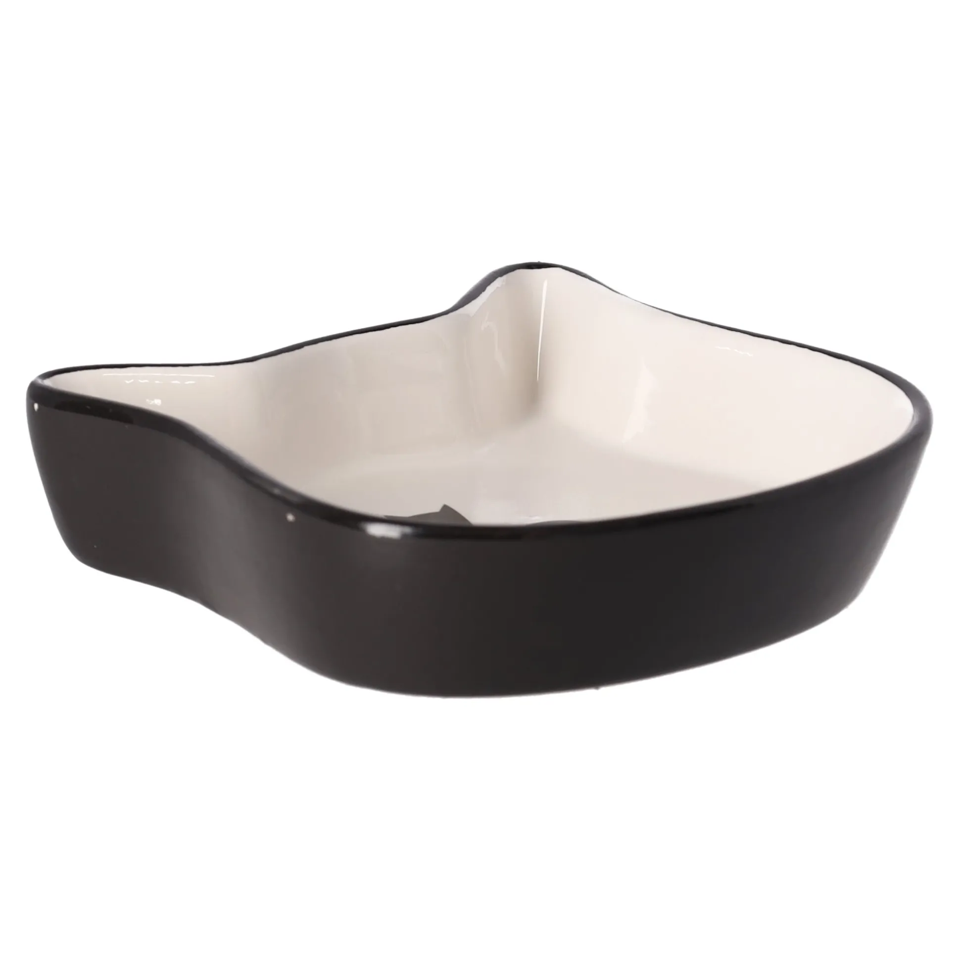 Voerbak kat Kera zwart/wit 220ml