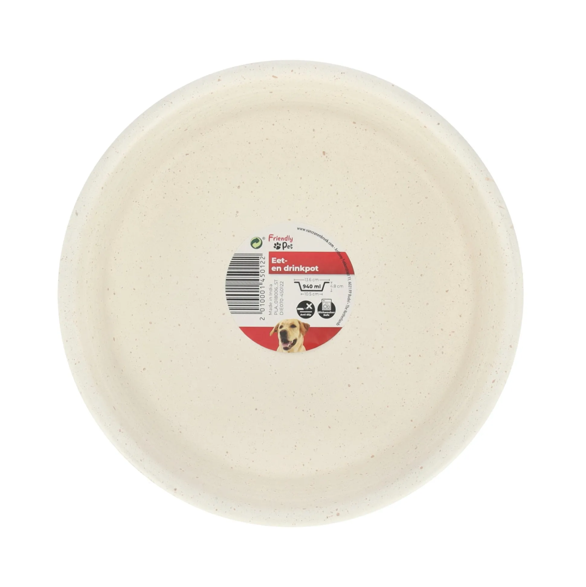 Voerbak rond Ligna L 940ml wit FP