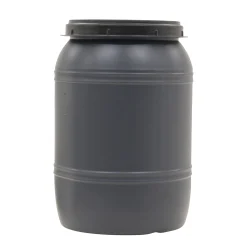 Voerton met schroefdeksel 60 L zwart